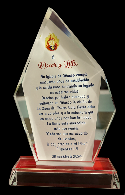 Placa cristal sublimación