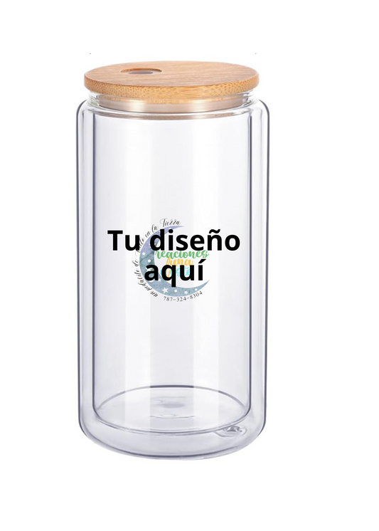 Vaso cristal snow globe 16 oz